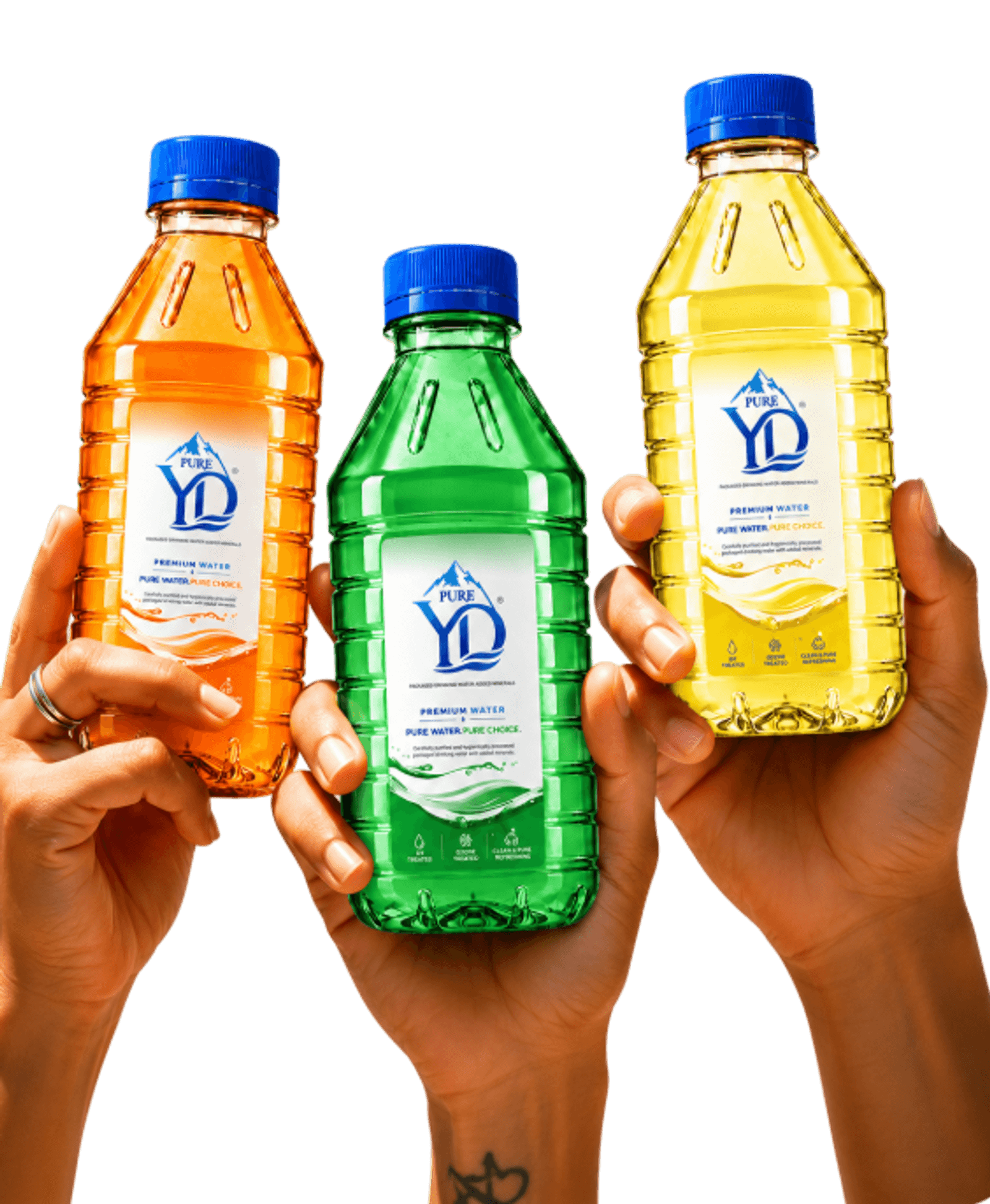 The Pure YD™ Collection bottles